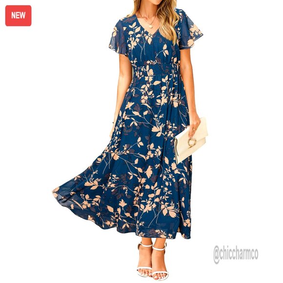 sachin and babi light blue dress Knee Length Dress SMALAKAM V Neck Bridesmaid Dress main image 0